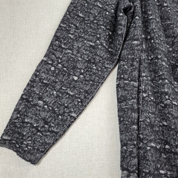 Eileen Fisher Womens Cardigan Sz 1X Black Wool Blend Drape Front Shepherd Jacket - Picture 13 of 14